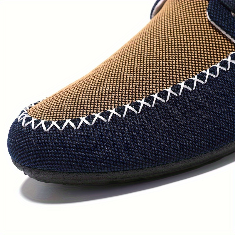 mens casual canvas shoes breathable lace up classic casual walking shoes for business office driving spring summer and autumn details 1