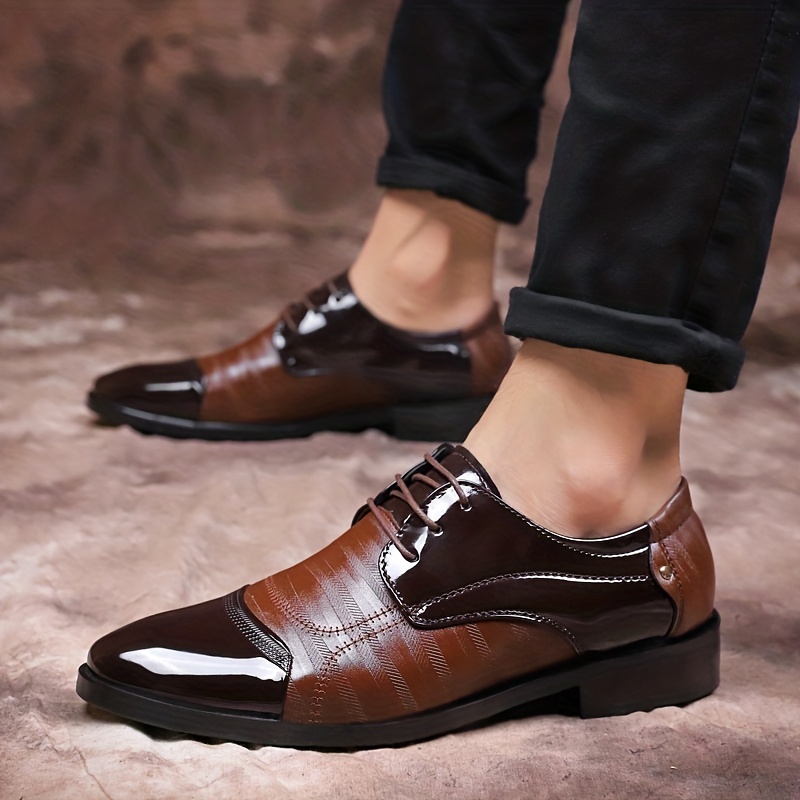 mens british style derby shoes wear resistant non slip dress shoes for wedding business details 2