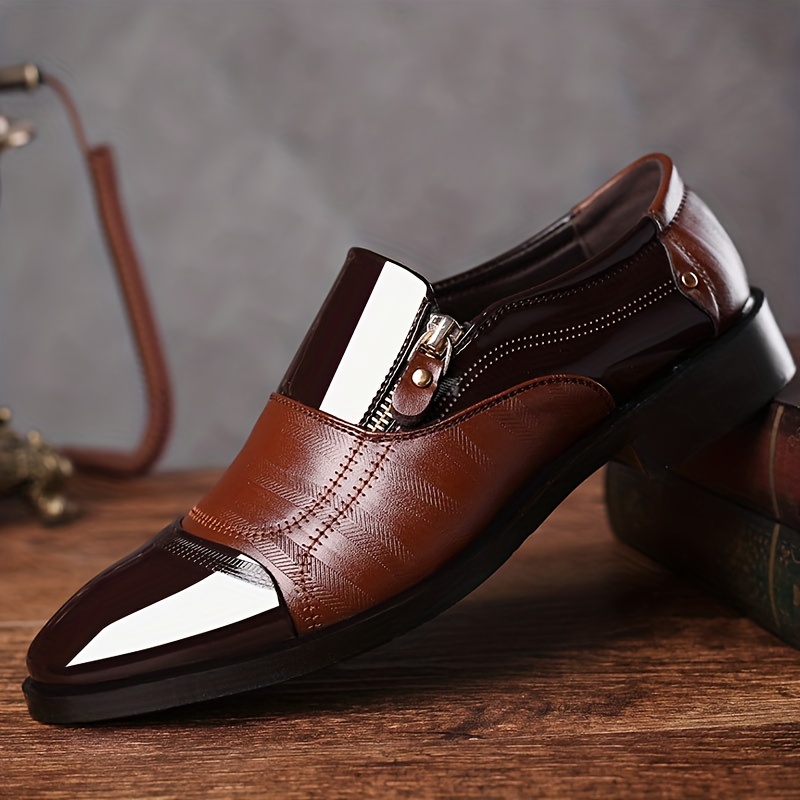 mens british style derby shoes wear resistant non slip dress shoes for wedding business details 4