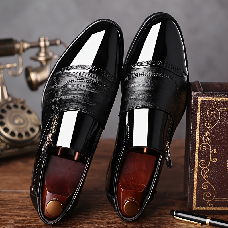 mens british style derby shoes wear resistant non slip dress shoes for wedding business details 5