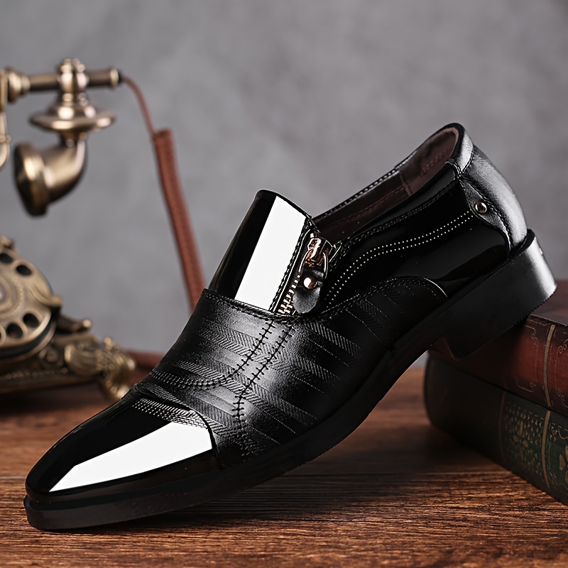 mens british style derby shoes wear resistant non slip dress shoes for wedding business details 8