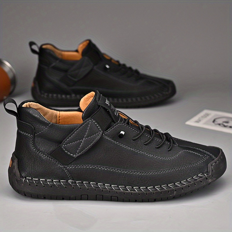 shoe, mens casual shoes for men loafers leather mens dress walking work shoe formal handmade black brown yellow size us male details 1