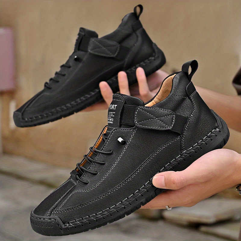 shoe, mens casual shoes for men loafers leather mens dress walking work shoe formal handmade black brown yellow size us male details 2