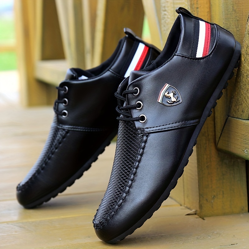 mens derby shoes casual walking shoes lace up front shoes for men details 1