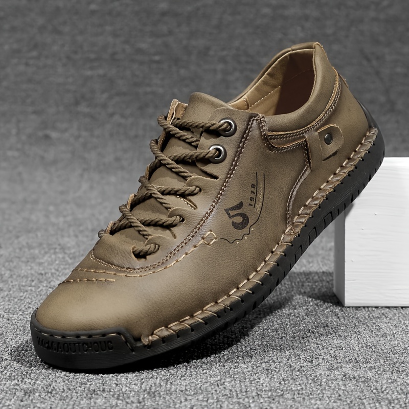 mens casual stitching sneakers breathable anti slip lace up walking shoes for office walking spring summer and autumn details 8