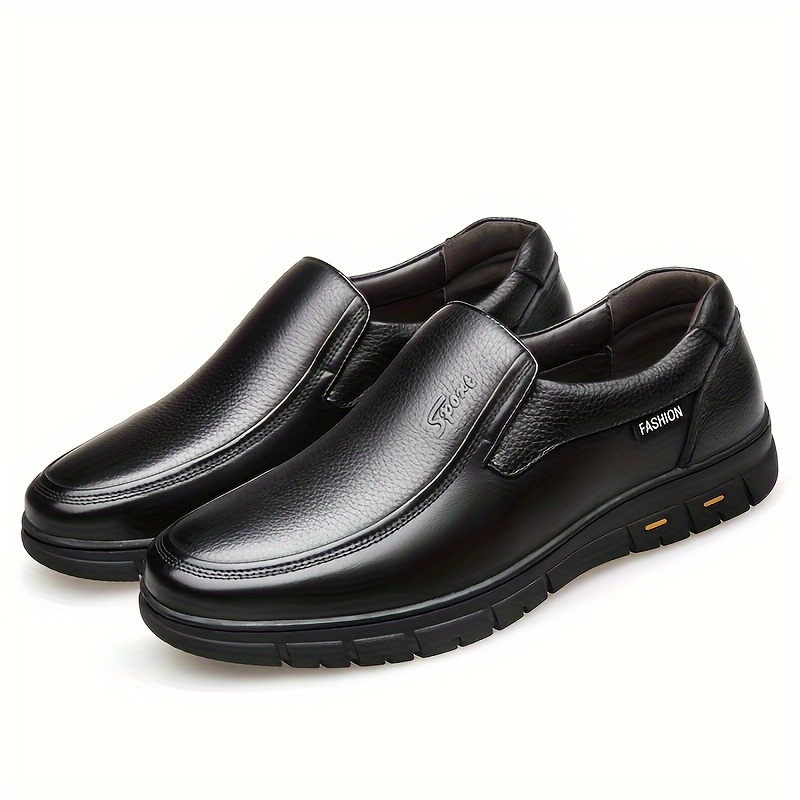 mens dress shoes durable non slip formal round toe shoes for wedding business party banquet office for spring and autumn details 0