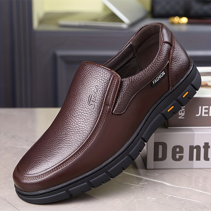 mens dress shoes durable non slip formal round toe shoes for wedding business party banquet office for spring and autumn details 6