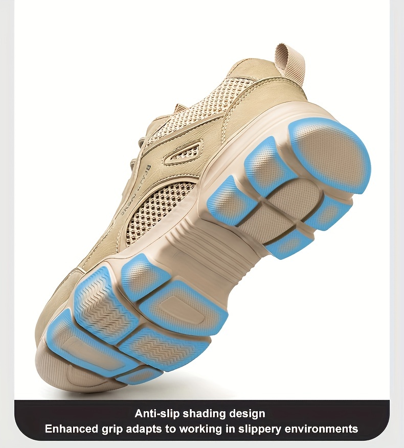 steel toe safety shoes puncture proof work shoes breathable work shoes industrial and construction site details 8