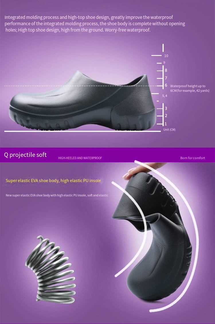 mens oil proof chef shoes kitchen cook shoes waterproof non slip hospital shoes details 1