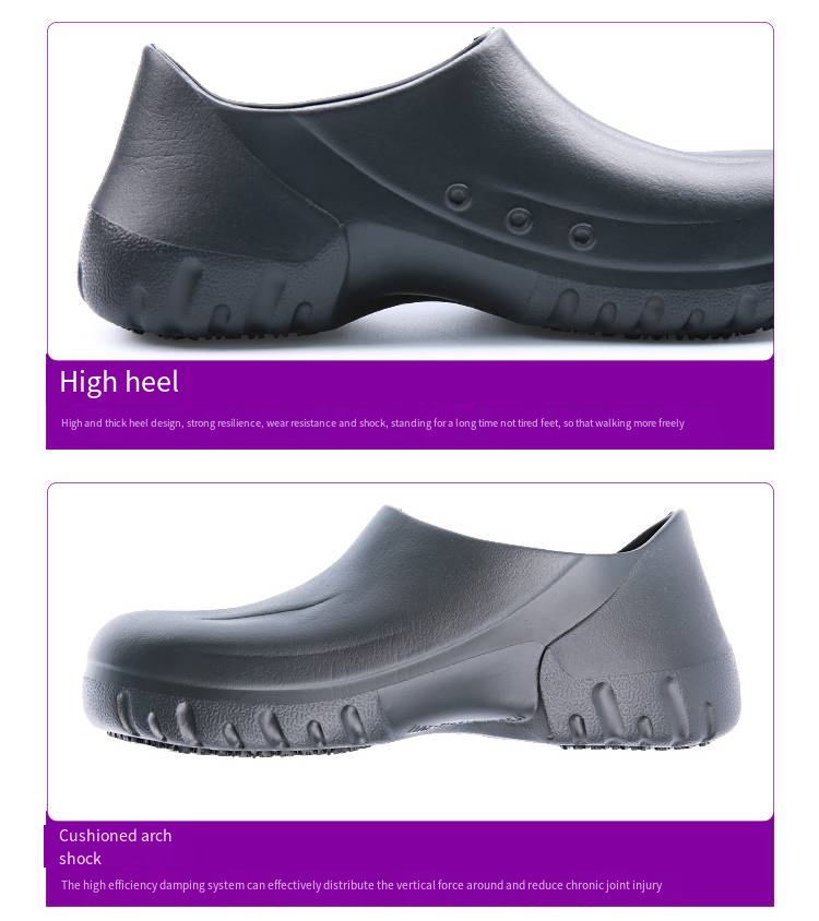mens oil proof chef shoes kitchen cook shoes waterproof non slip hospital shoes details 4