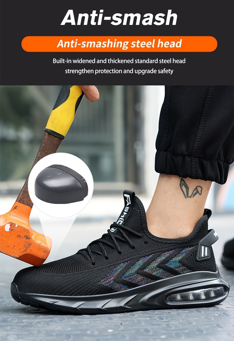 safety shoes puncture proof work shoes with air cushion industrial and construction site all seasons details 4