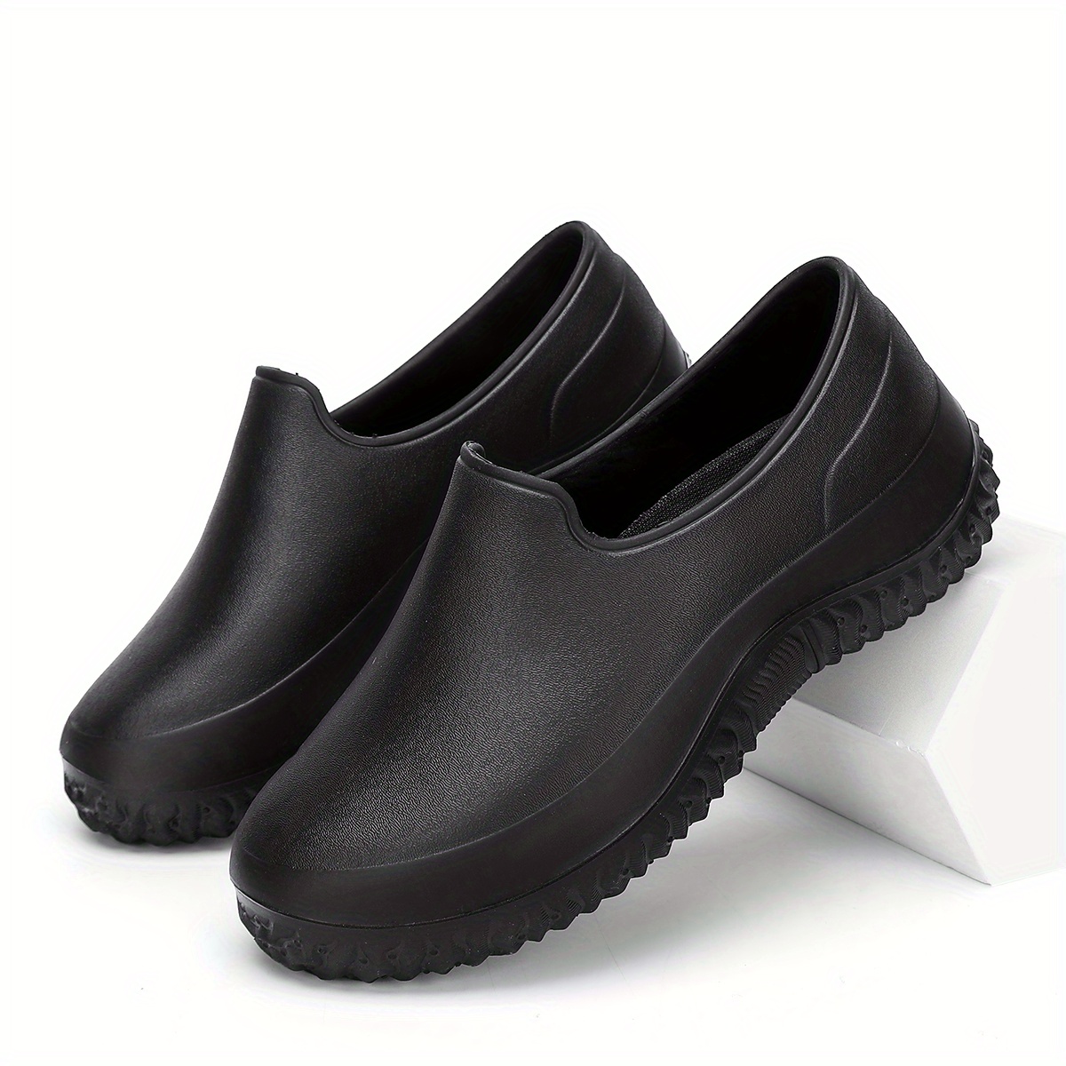 mens low top wear resistant rain shoes waterproof oil proof non slip shoes for restaurant kitchen fishing details 0