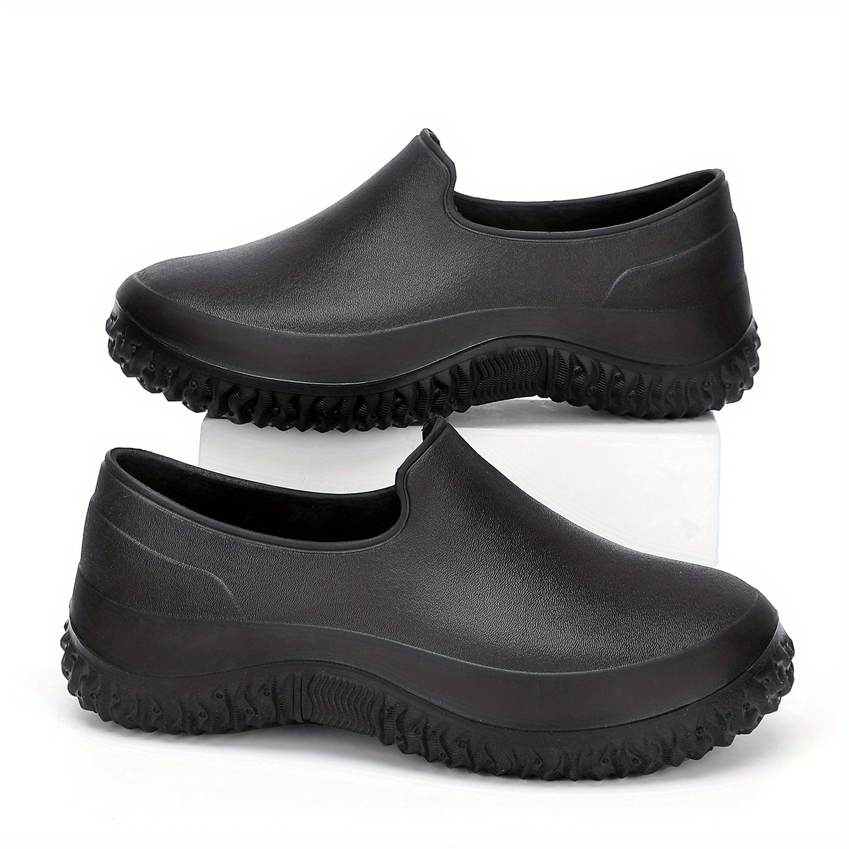 mens low top wear resistant rain shoes waterproof oil proof non slip shoes for restaurant kitchen fishing details 1