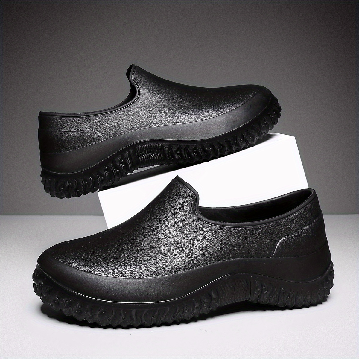 mens low top wear resistant rain shoes waterproof oil proof non slip shoes for restaurant kitchen fishing details 2