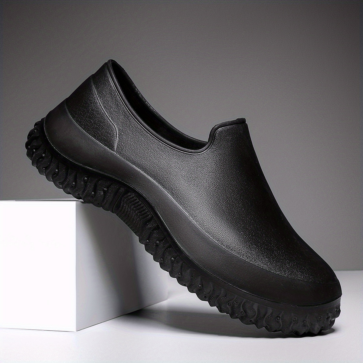 mens low top wear resistant rain shoes waterproof oil proof non slip shoes for restaurant kitchen fishing details 3