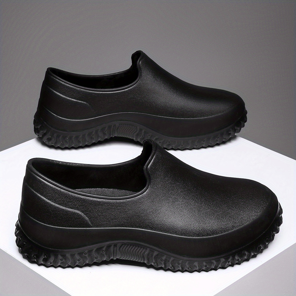 mens low top wear resistant rain shoes waterproof oil proof non slip shoes for restaurant kitchen fishing details 4
