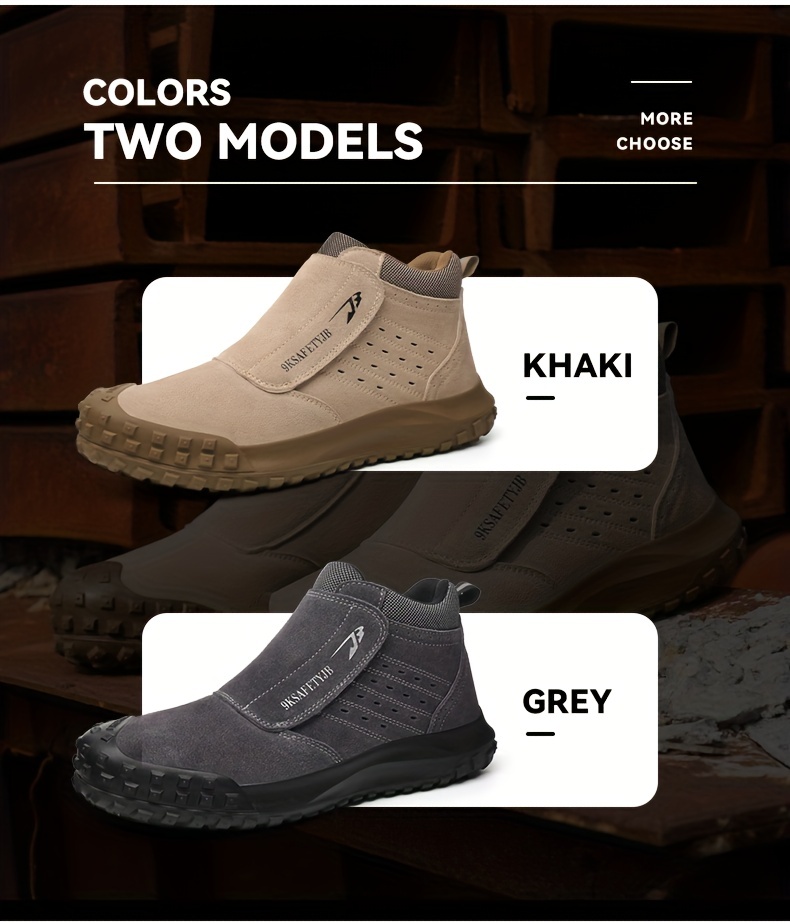 mens steel toe puncture proof anti skid work safety shoes industrial construction sneakers details 9