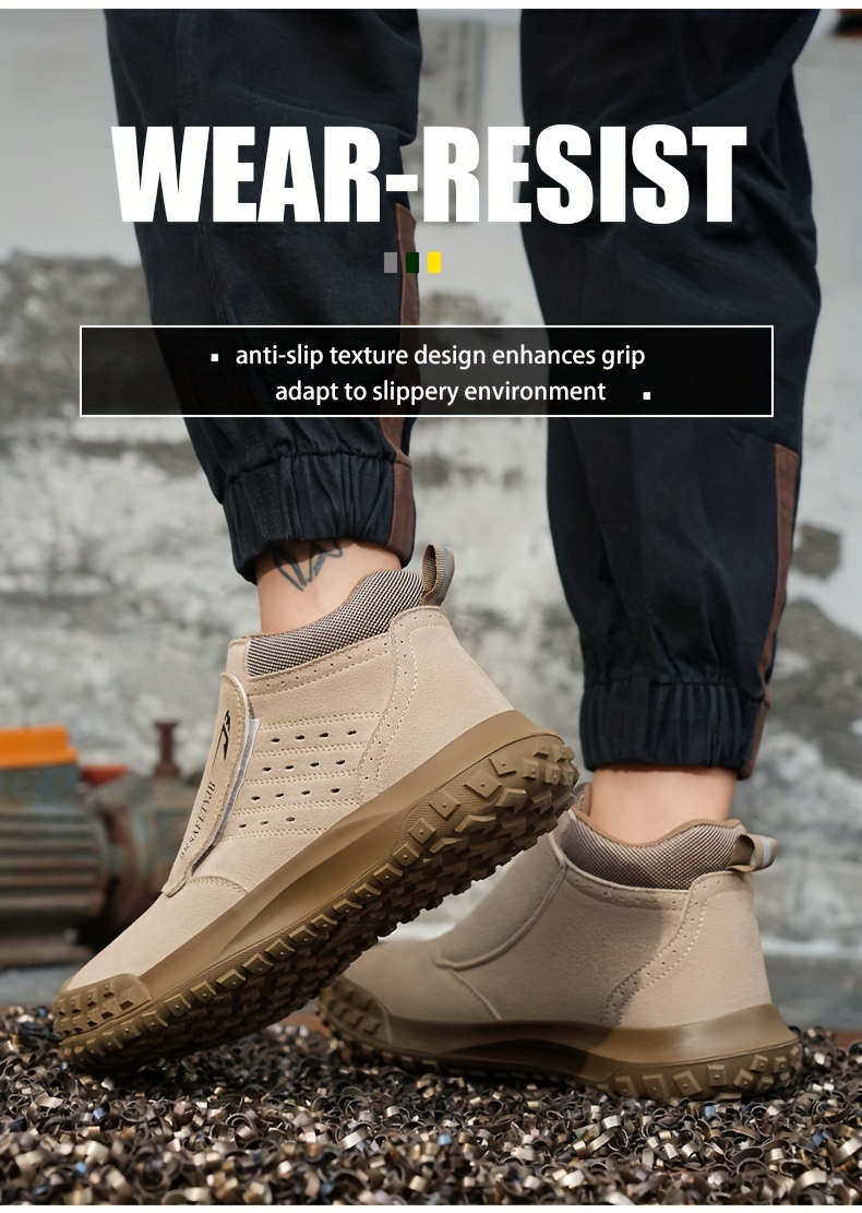 mens steel toe puncture proof anti skid work safety shoes industrial construction sneakers details 13