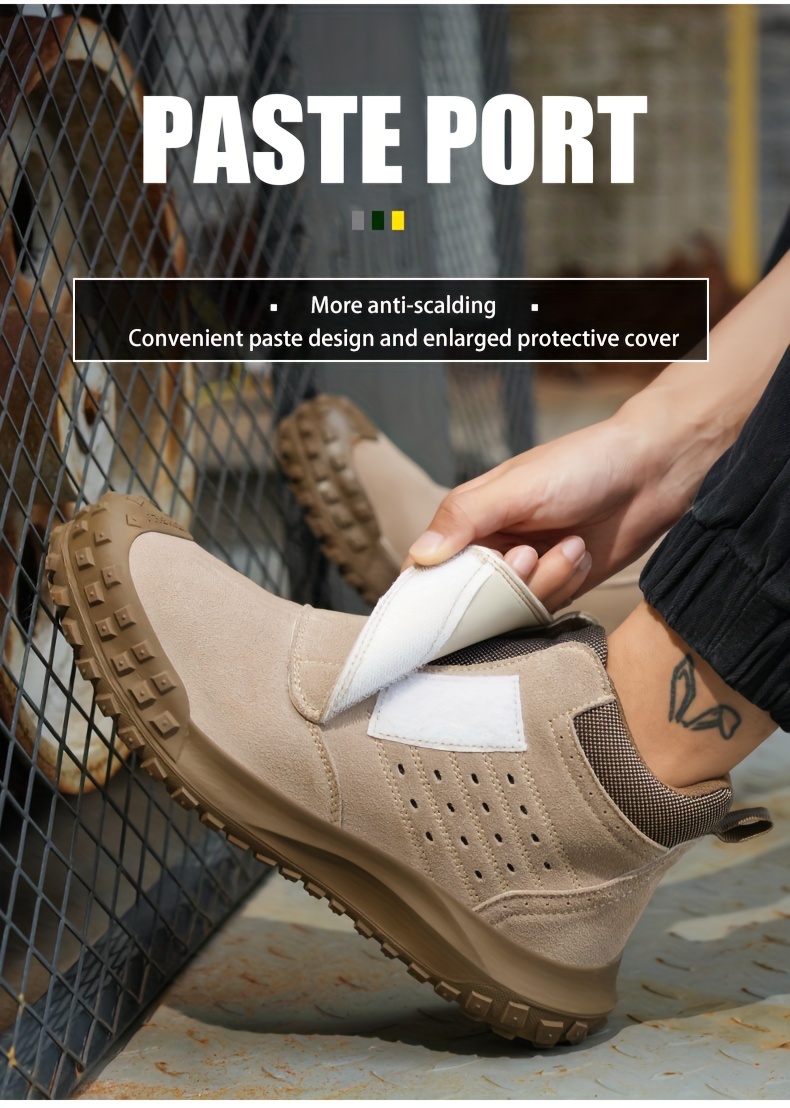 mens steel toe puncture proof anti skid work safety shoes industrial construction sneakers details 14