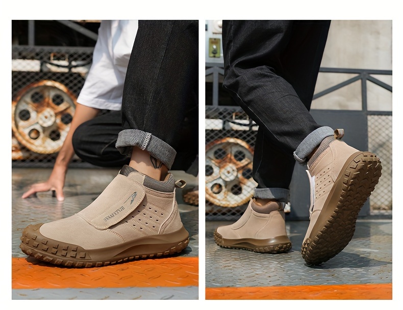 mens steel toe puncture proof anti skid work safety shoes industrial construction sneakers details 15
