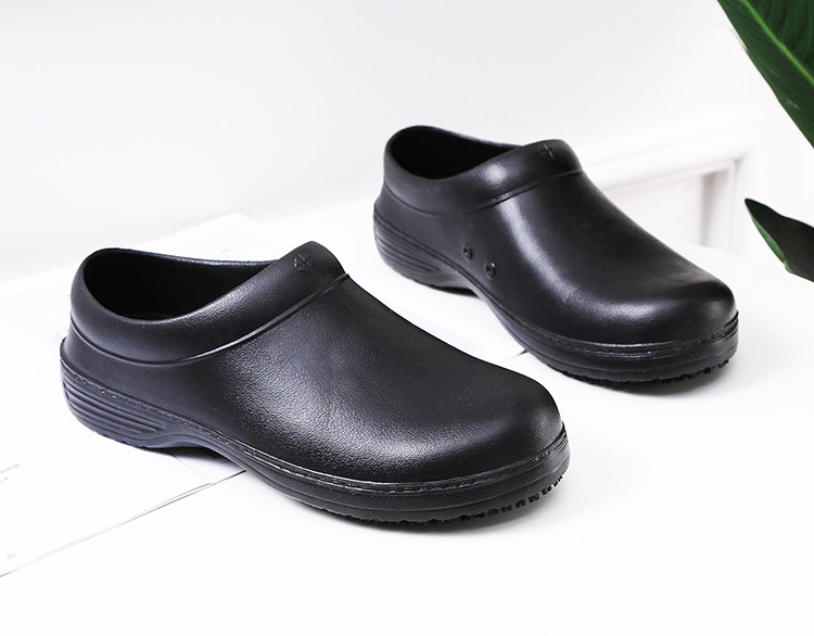 mens waterproof oil proof wear resistant non slip chef shoes details 4