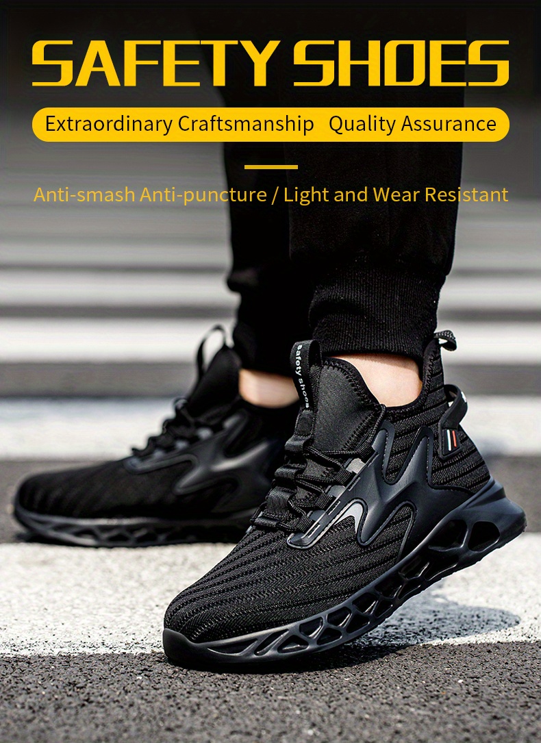 steel toe sneakers for men safety shoes comfortable puncture proof work shoes details 0