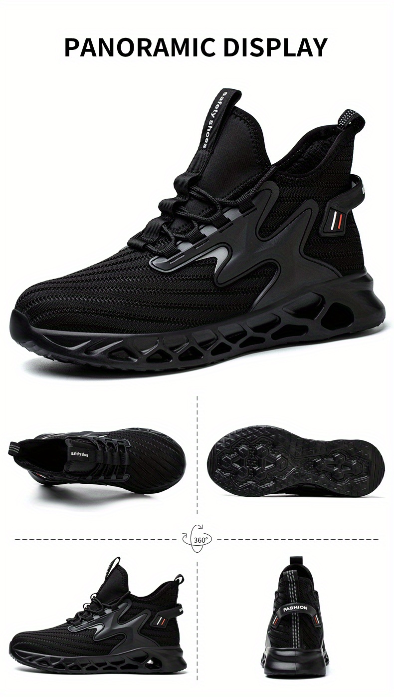 steel toe sneakers for men safety shoes comfortable puncture proof work shoes details 6