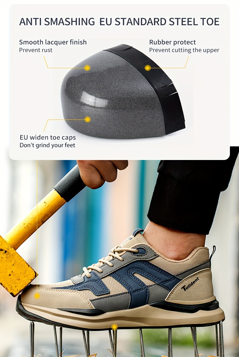 security protective shoes, 2023 work sneakers men indestructible shoes work safety shoes with steel toe cap puncture proof male security protective shoes details 3