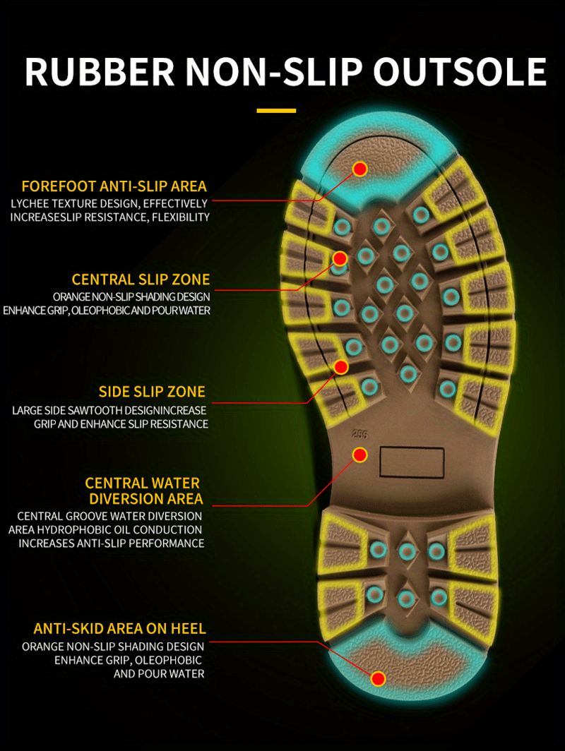 mens high top protective steel toe shoes lace up comfy sneakers perfect for constructional safety workout activities details 6