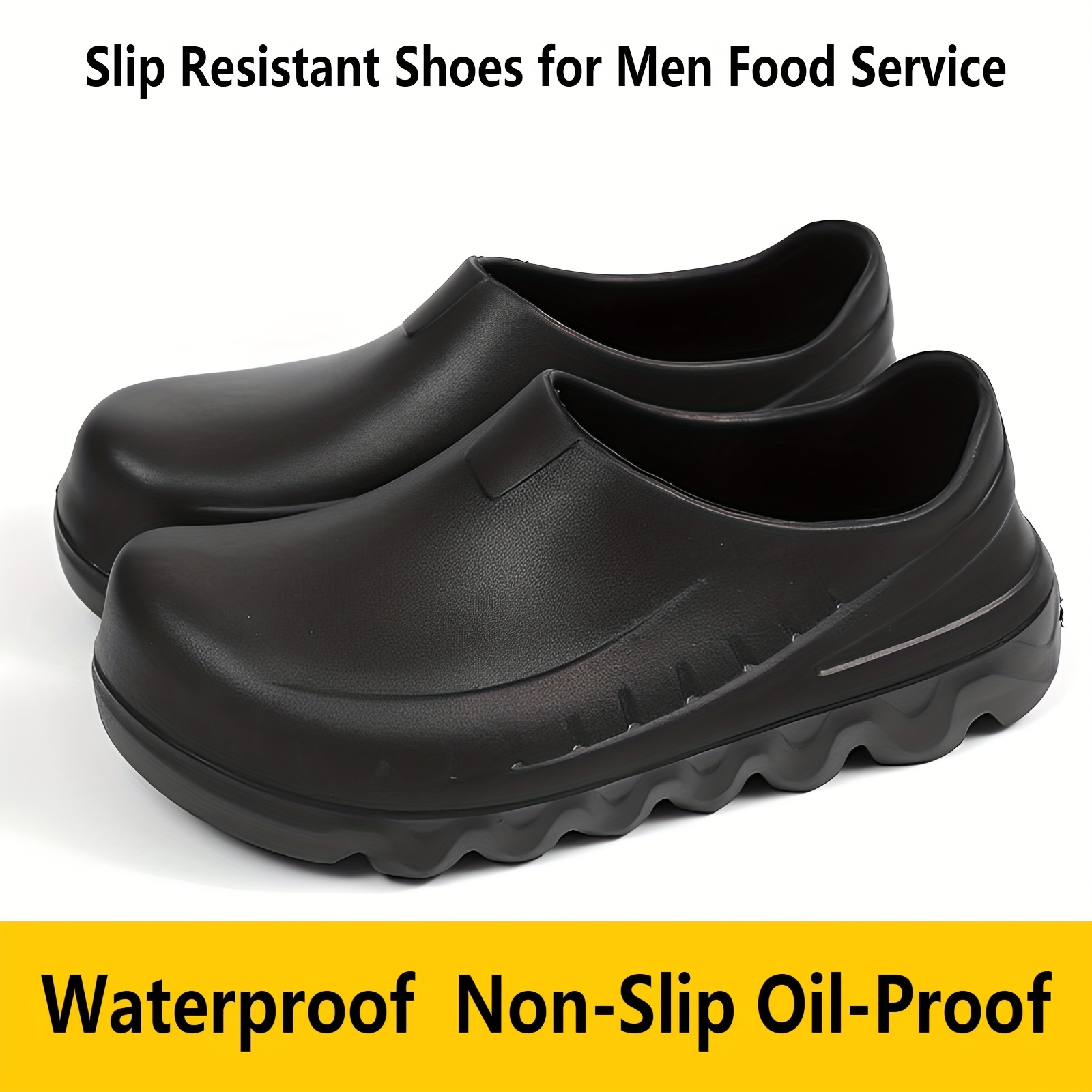 mens food service restaurant shoes slip resistant oil resistant shoes chef shoes for kitchen work shoes details 0
