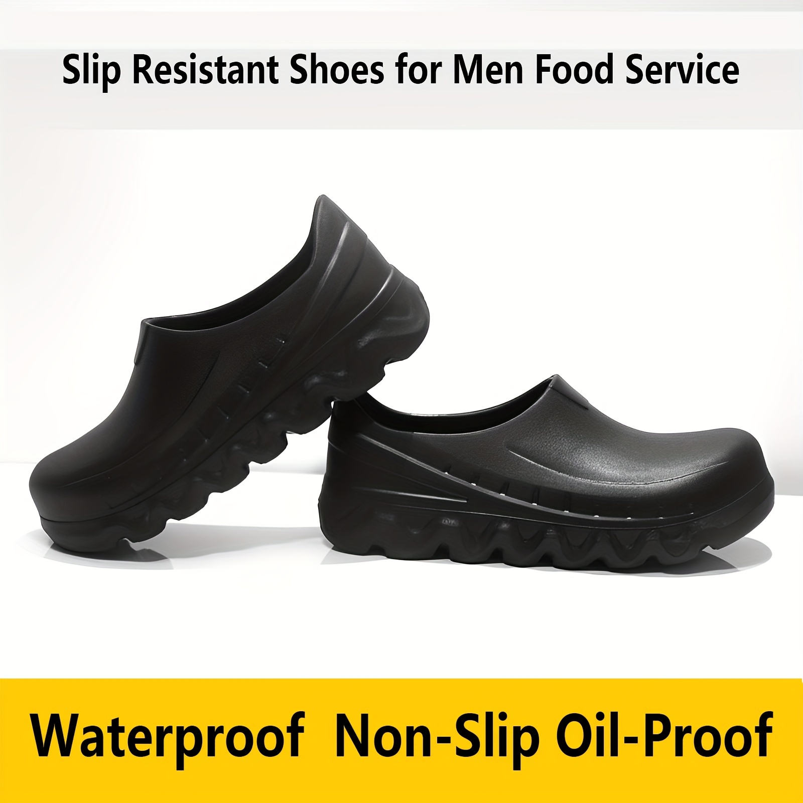 mens food service restaurant shoes slip resistant oil resistant shoes chef shoes for kitchen work shoes details 3