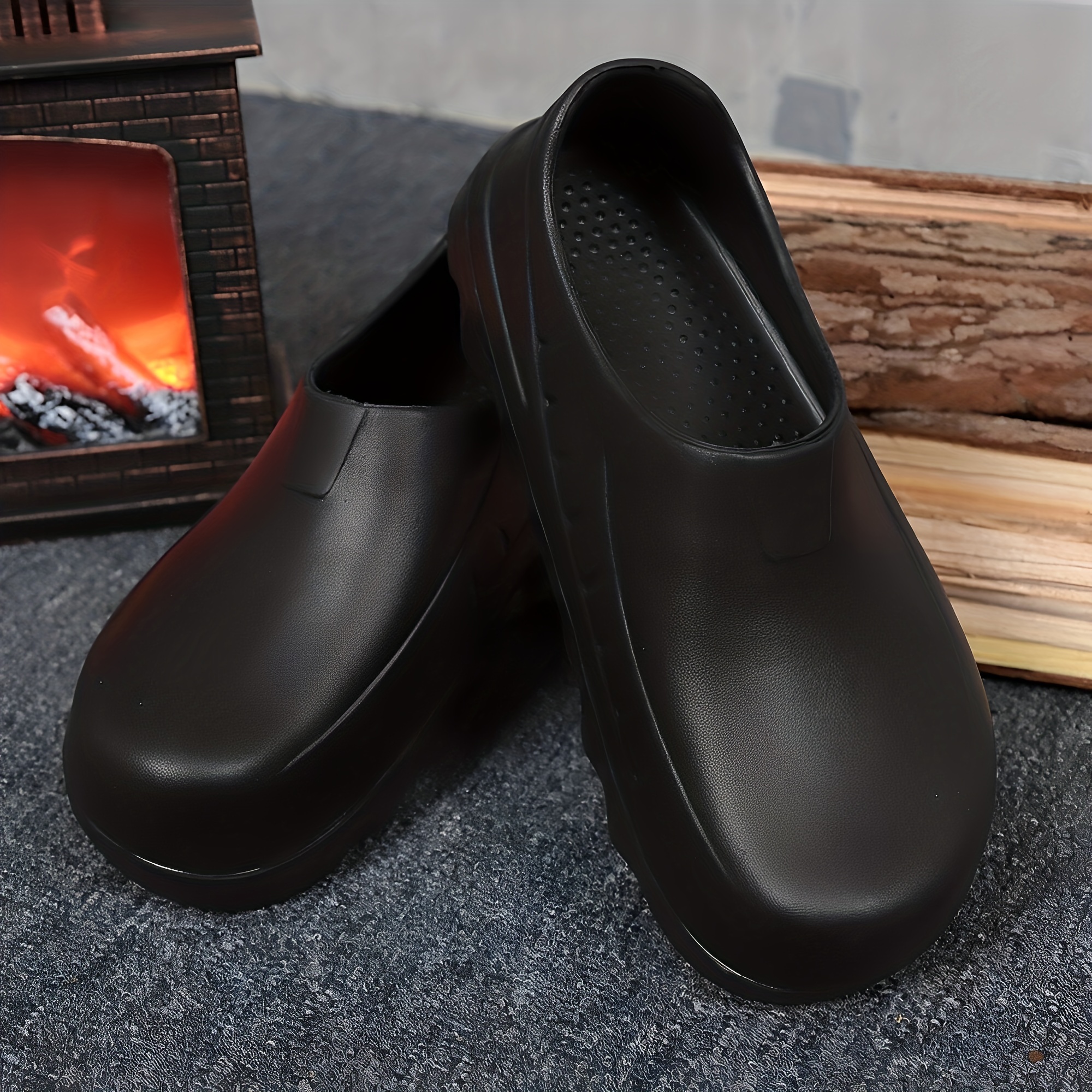 mens food service restaurant shoes slip resistant oil resistant shoes chef shoes for kitchen work shoes details 5