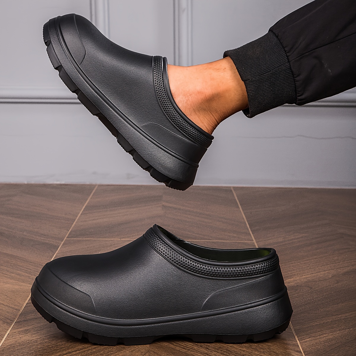 mens food service restaurant shoes slip resistant oil resistant shoes chef shoes for kitchen safety shoes work shoes details 0
