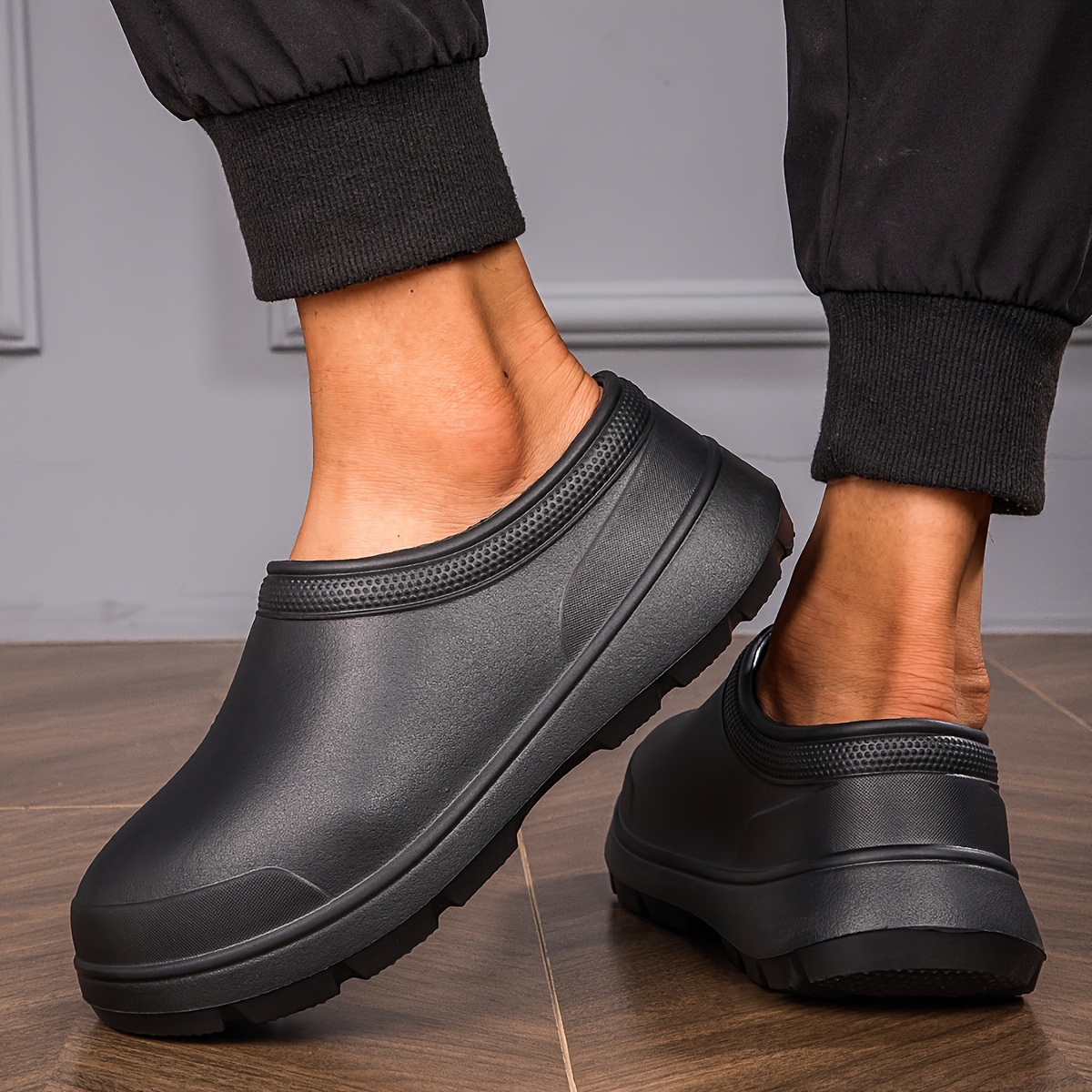 mens food service restaurant shoes slip resistant oil resistant shoes chef shoes for kitchen safety shoes work shoes details 2