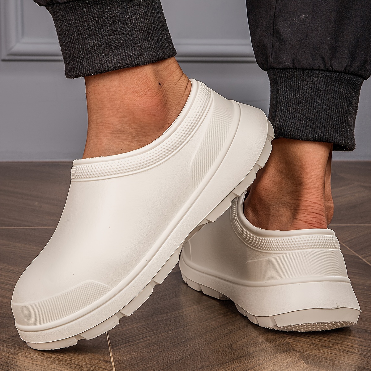 mens food service restaurant shoes slip resistant oil resistant shoes chef shoes for kitchen safety shoes work shoes details 4
