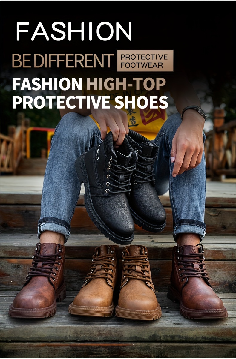 puncture proof industrial safety steel toe boots, oil slip resistant safety shoes anti static water resistant work boots puncture proof industrial safety steel toe boots details 0