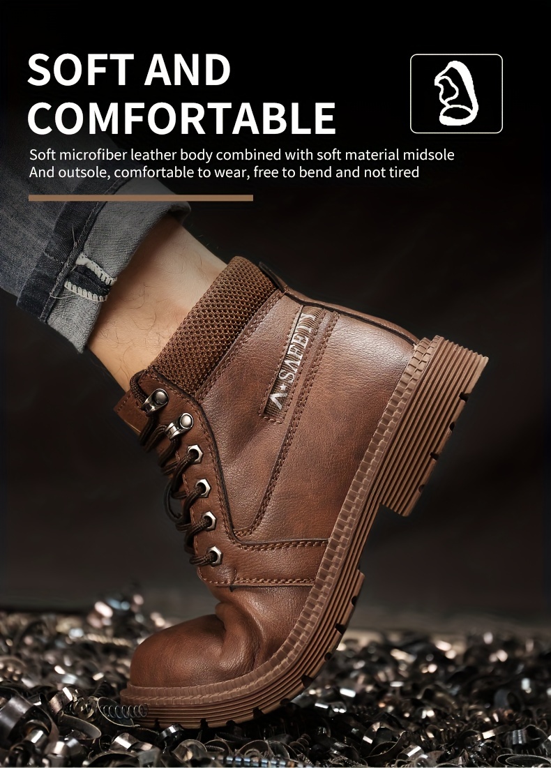 puncture proof industrial safety steel toe boots, oil slip resistant safety shoes anti static water resistant work boots puncture proof industrial safety steel toe boots details 8