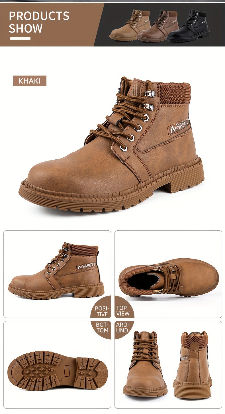 puncture proof industrial safety steel toe boots, oil slip resistant safety shoes anti static water resistant work boots puncture proof industrial safety steel toe boots details 16