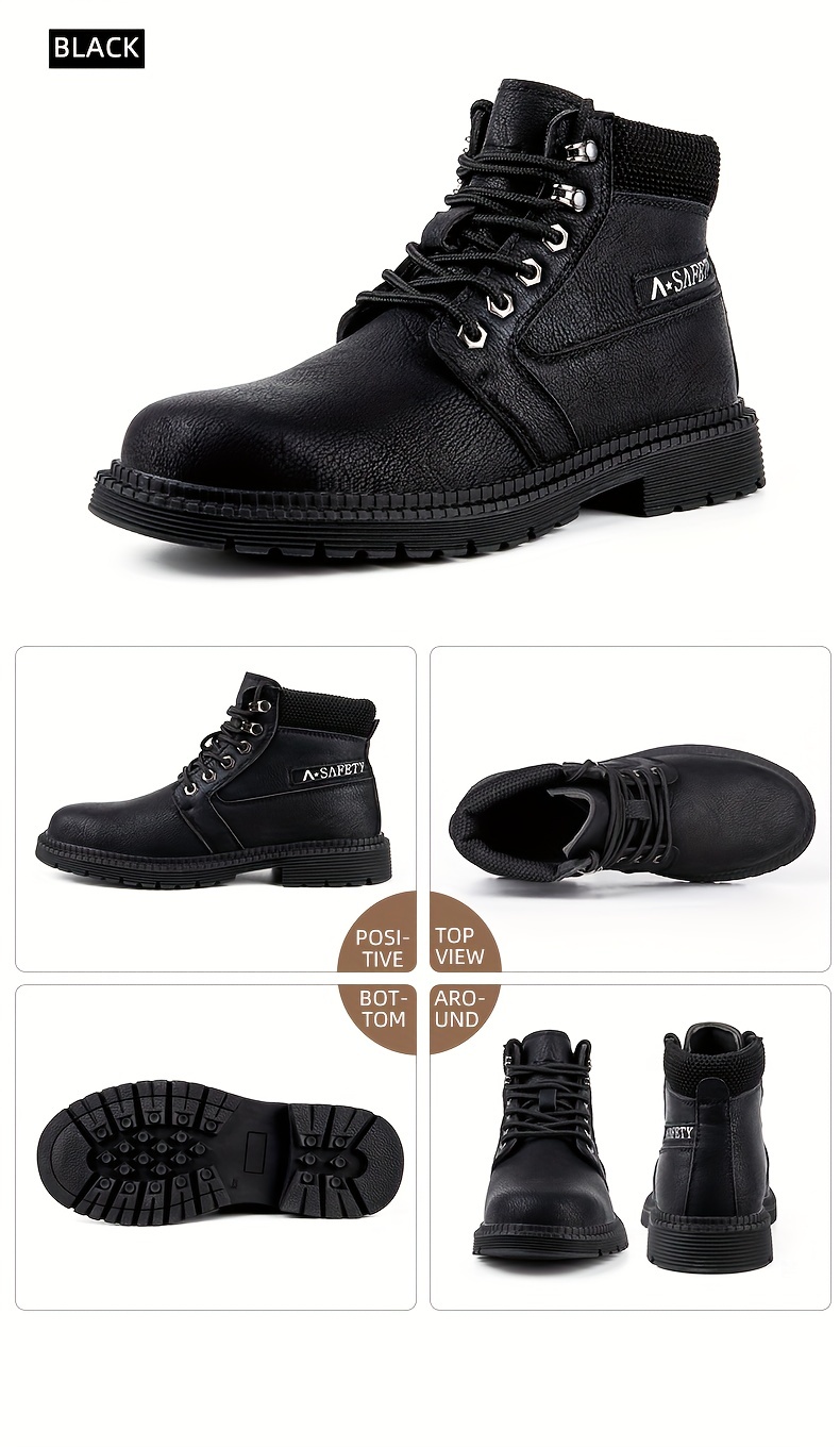 puncture proof industrial safety steel toe boots, oil slip resistant safety shoes anti static water resistant work boots puncture proof industrial safety steel toe boots details 21