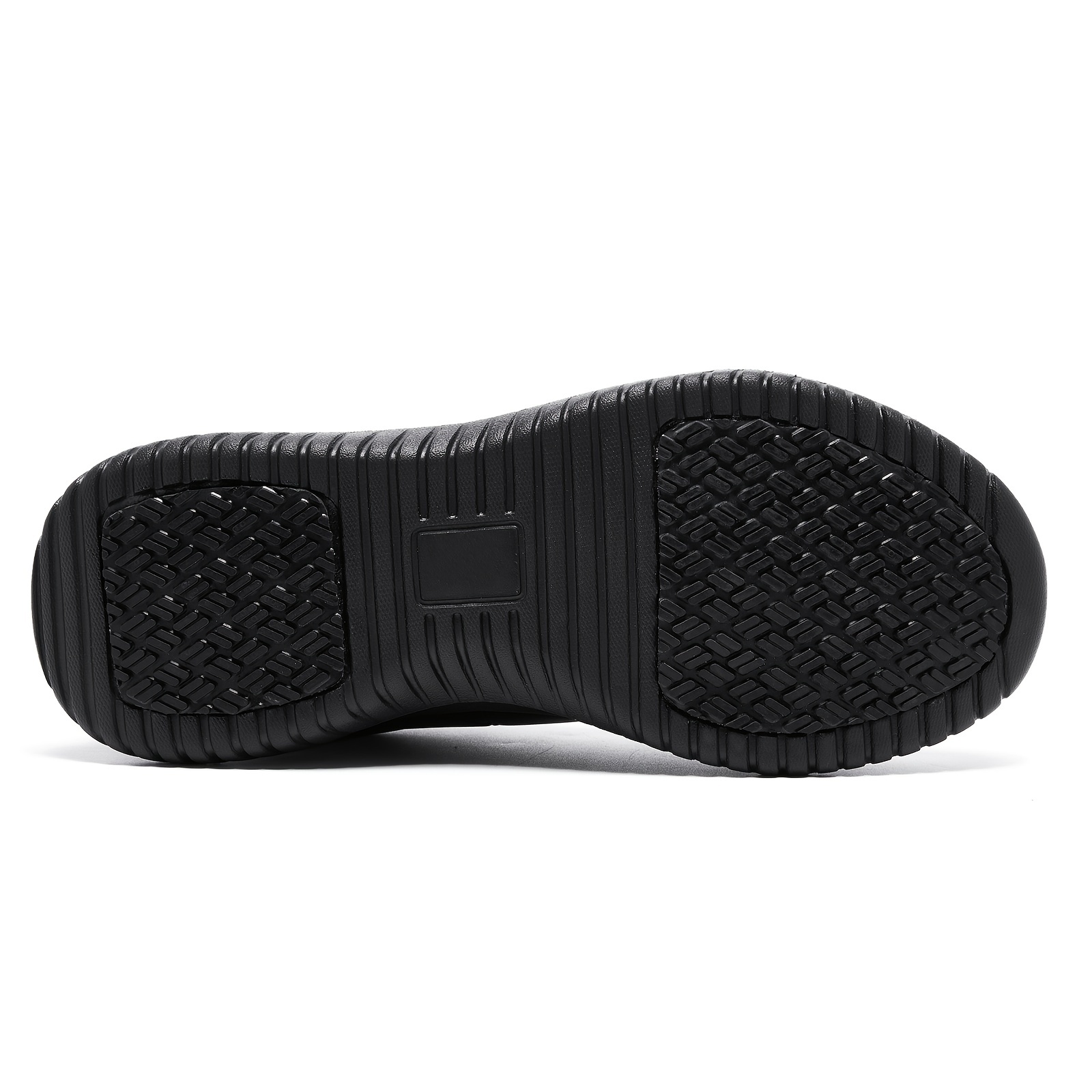 mens solid non slip chef shoes comfy casual lace up durable work shoes for mens outdoor activities details 2