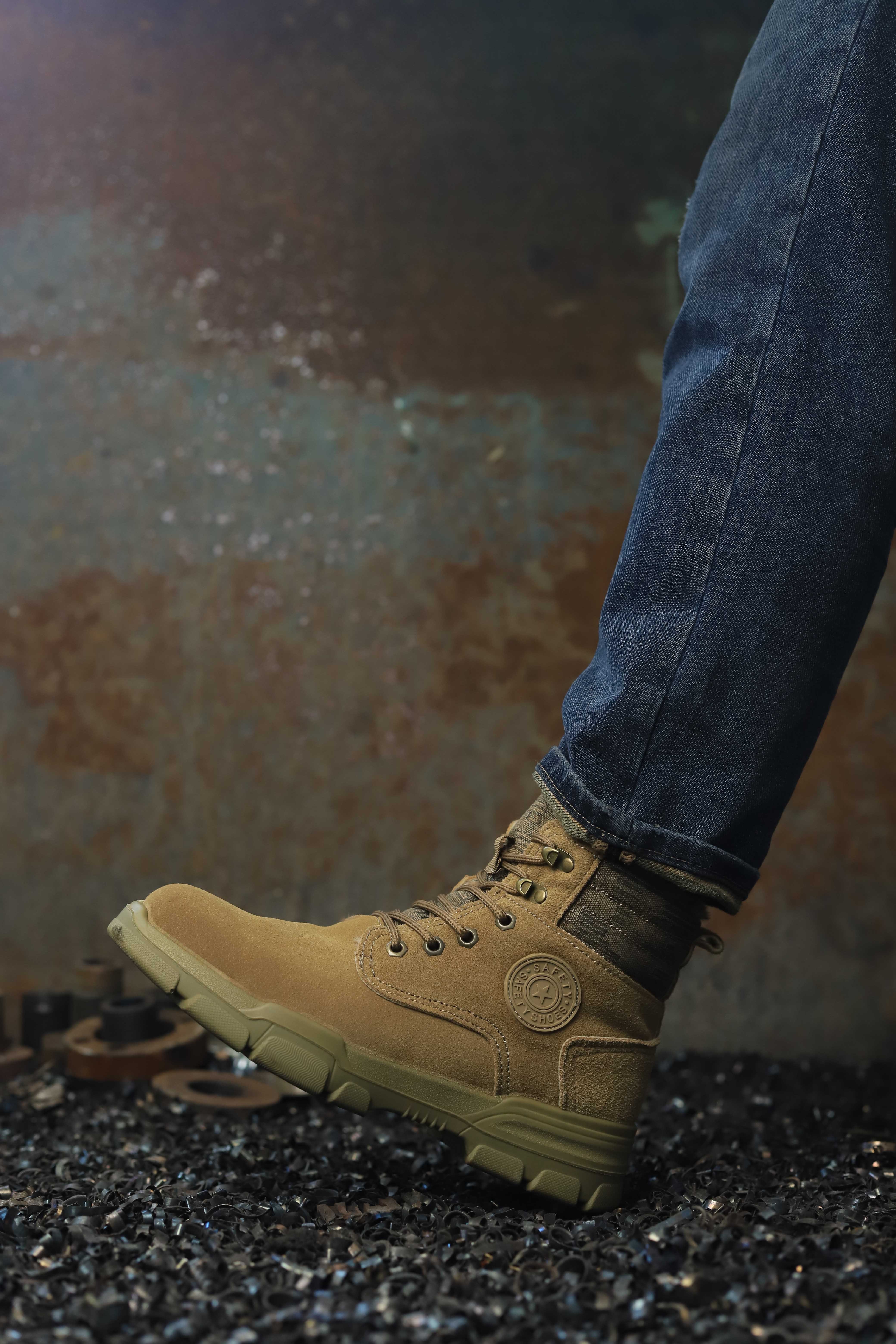 mens steel toe puncture proof anti skid work safety shoes with warm plush lining industrial construction sneakers winter details 14