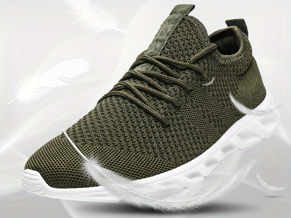 mens lightweight breathable non slip running shoes details 1