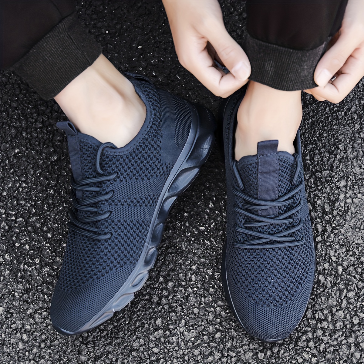 mens lightweight breathable non slip running shoes details 7