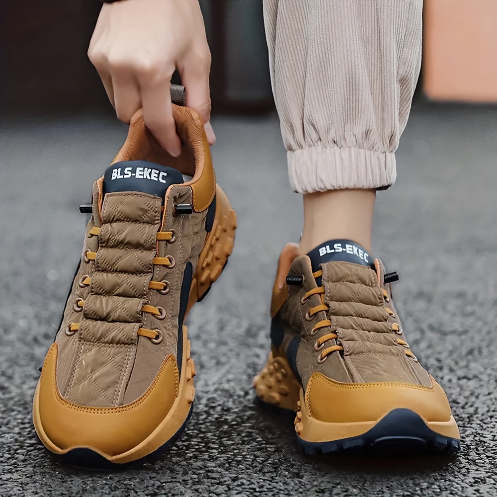 mens trendy old school style chunky shoes comfy non slip durable sneakers for mens outdoor activities details 0