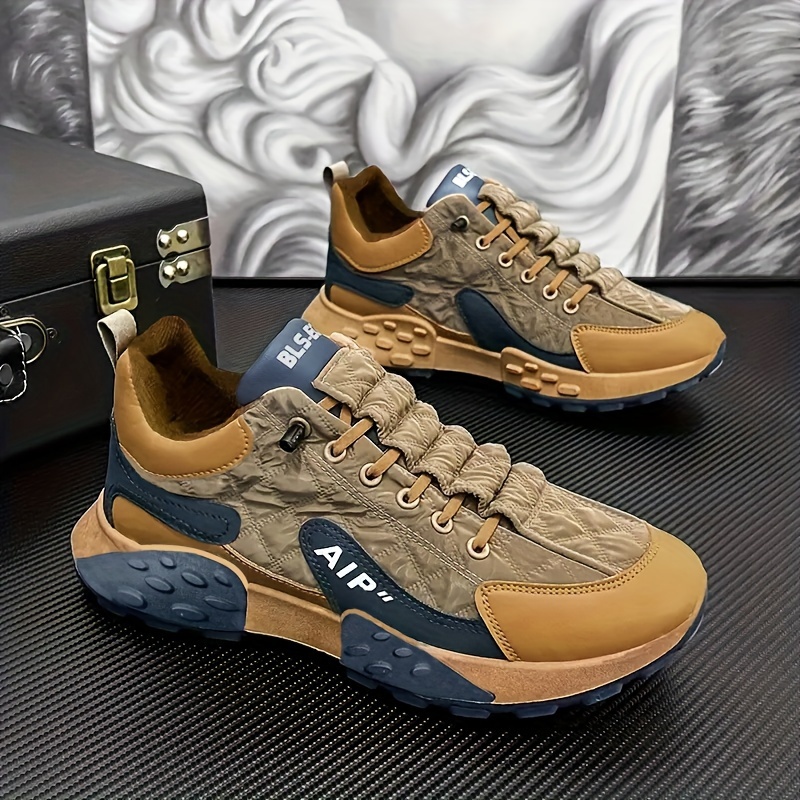mens trendy old school style chunky shoes comfy non slip durable sneakers for mens outdoor activities details 1