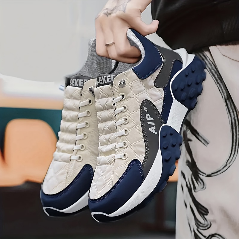 mens trendy old school style chunky shoes comfy non slip durable sneakers for mens outdoor activities details 4