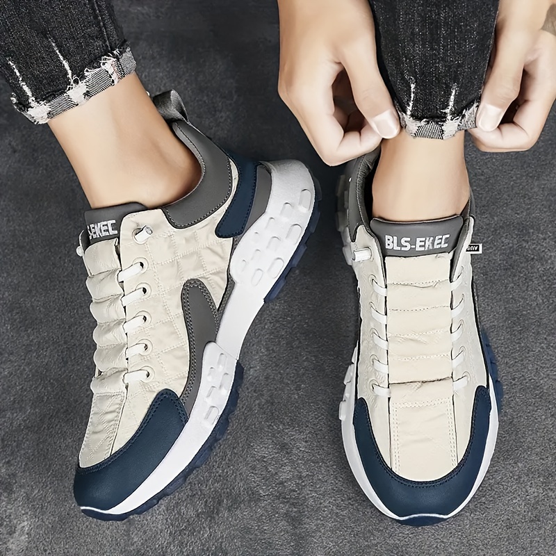 mens trendy old school style chunky shoes comfy non slip durable sneakers for mens outdoor activities details 5