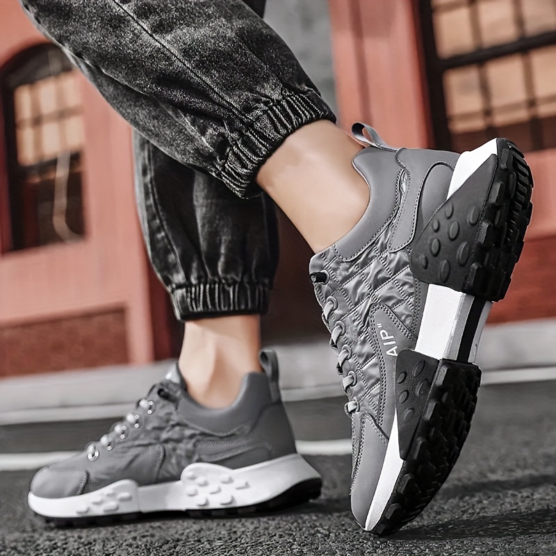 mens trendy old school style chunky shoes comfy non slip durable sneakers for mens outdoor activities details 7