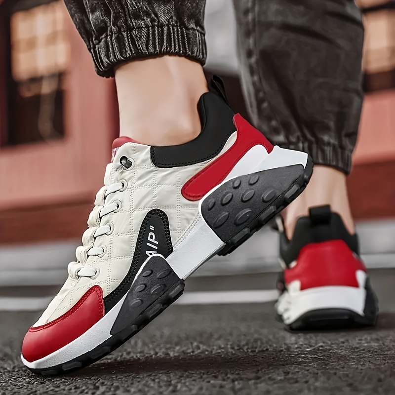 mens trendy old school style chunky shoes comfy non slip durable sneakers for mens outdoor activities details 9