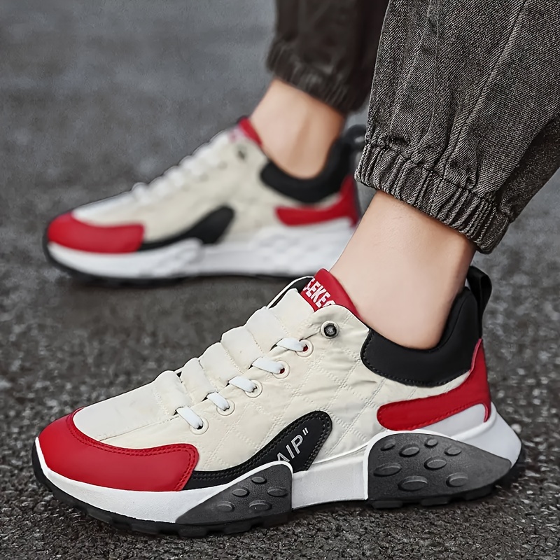 mens trendy old school style chunky shoes comfy non slip durable sneakers for mens outdoor activities details 10